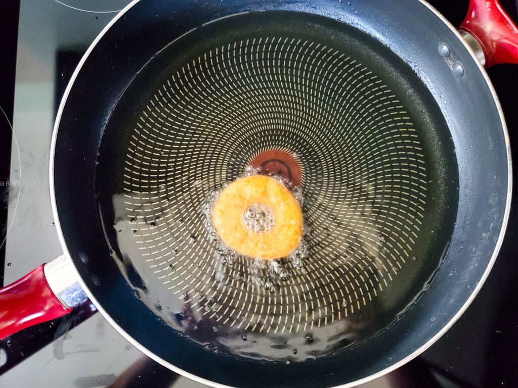 Frying Pumpkin Spice Donuts