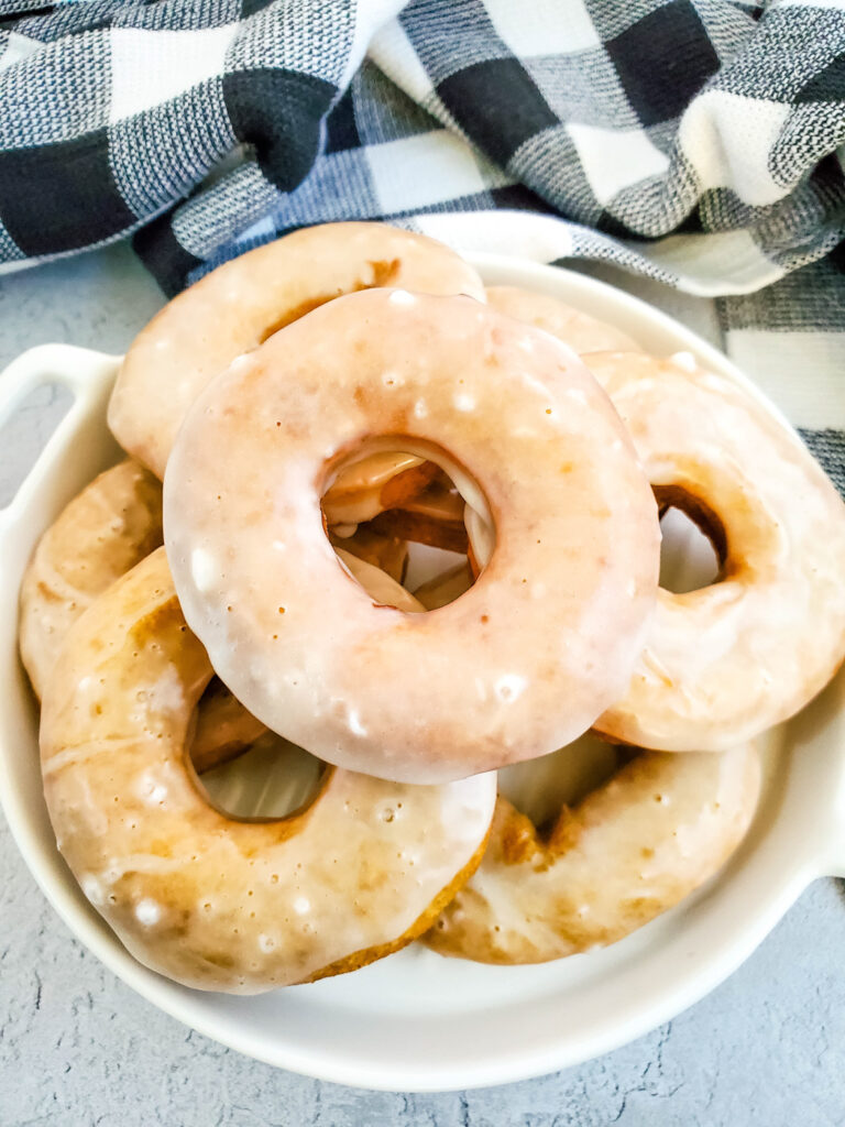 Pumpkin Spice Buttermilk Donuts on Plate