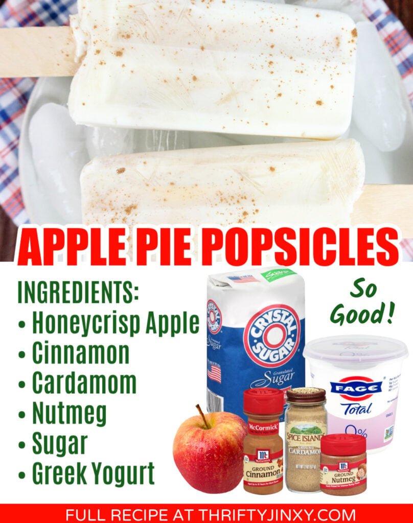 Apple Pie Popsicles with Ingredient Photos