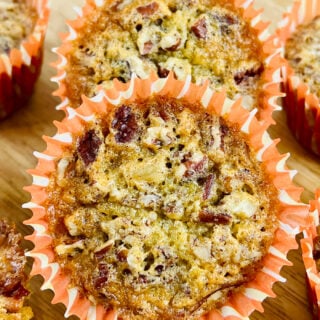 Easy Pecan Pie Muffin in cupcake papers