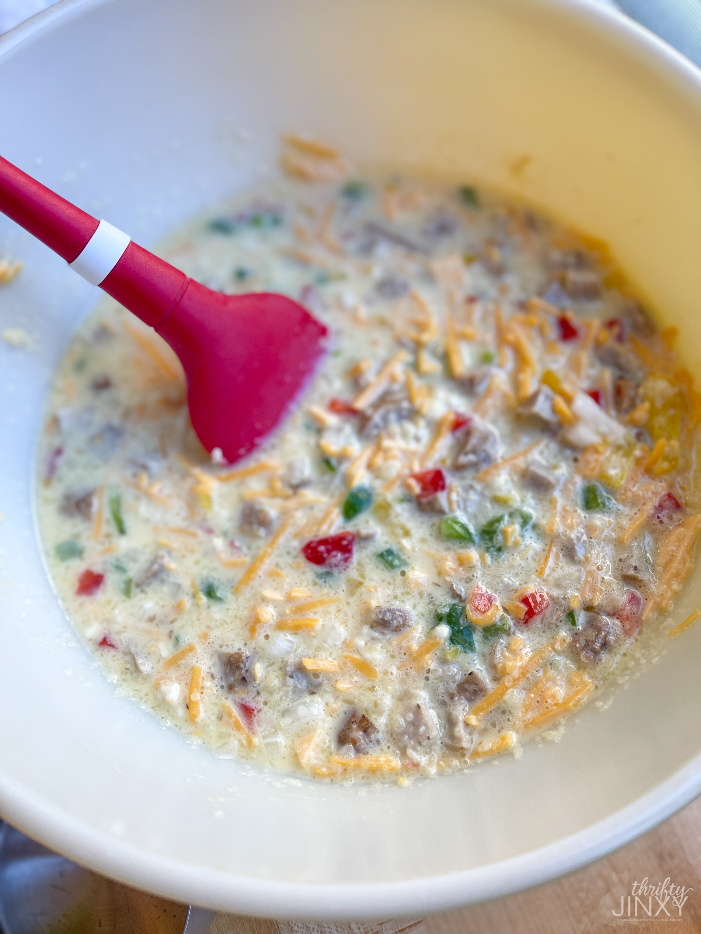 Cheesy Sausage and Pepper Quiche Recipe Thrifty Jinxy