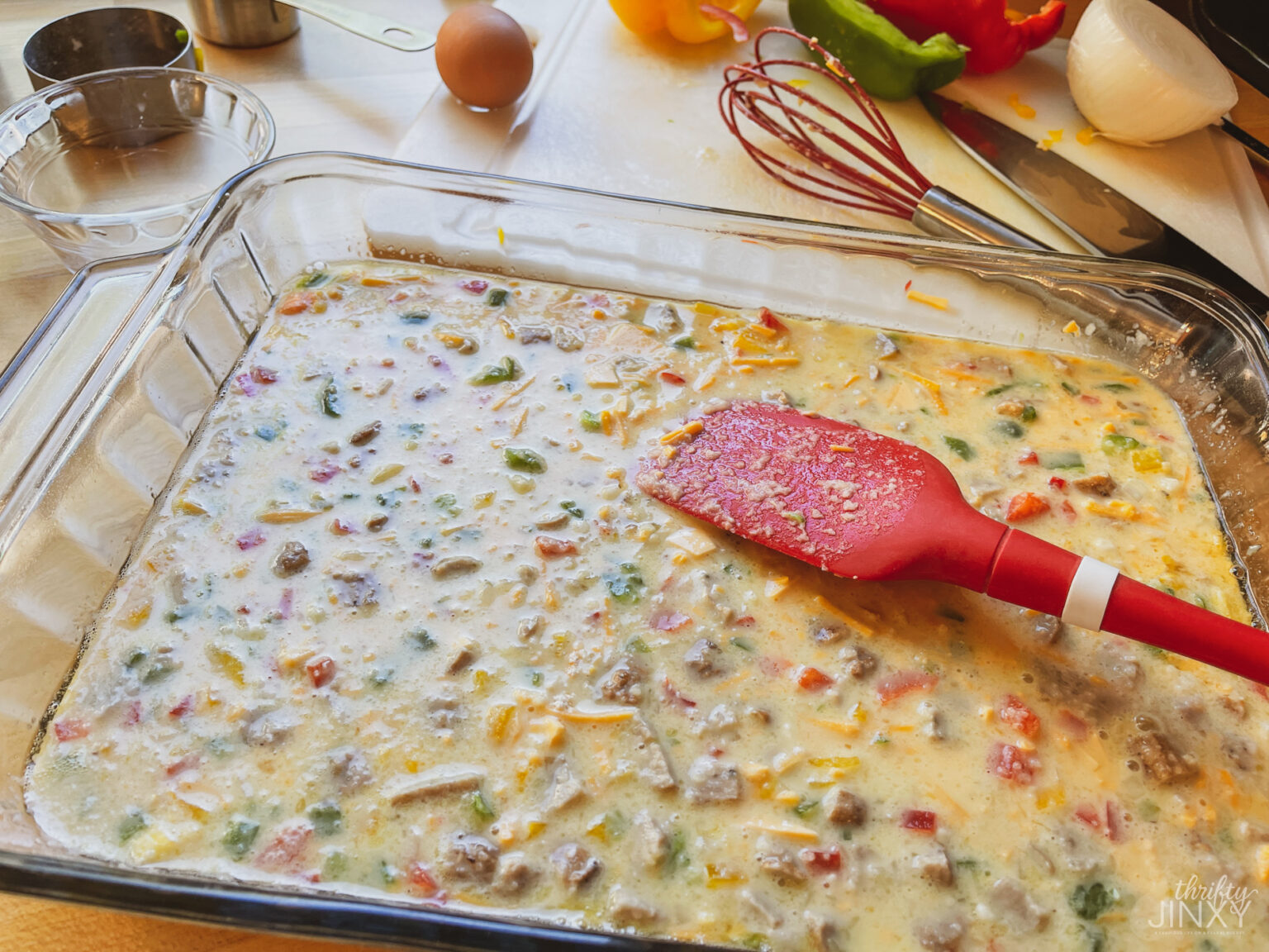 Cheesy Sausage and Pepper Quiche Recipe Thrifty Jinxy