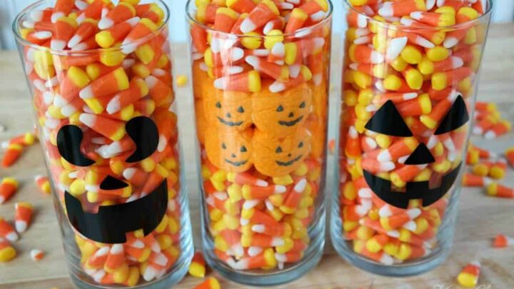Image for Halloween Candy Centerpiece Ideas (Candy Corn and Peeps)