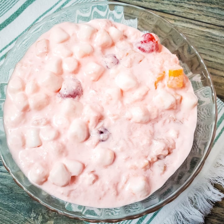 Easy Cherry Fruit Marshmallow Salad Recipe Thrifty Jinxy