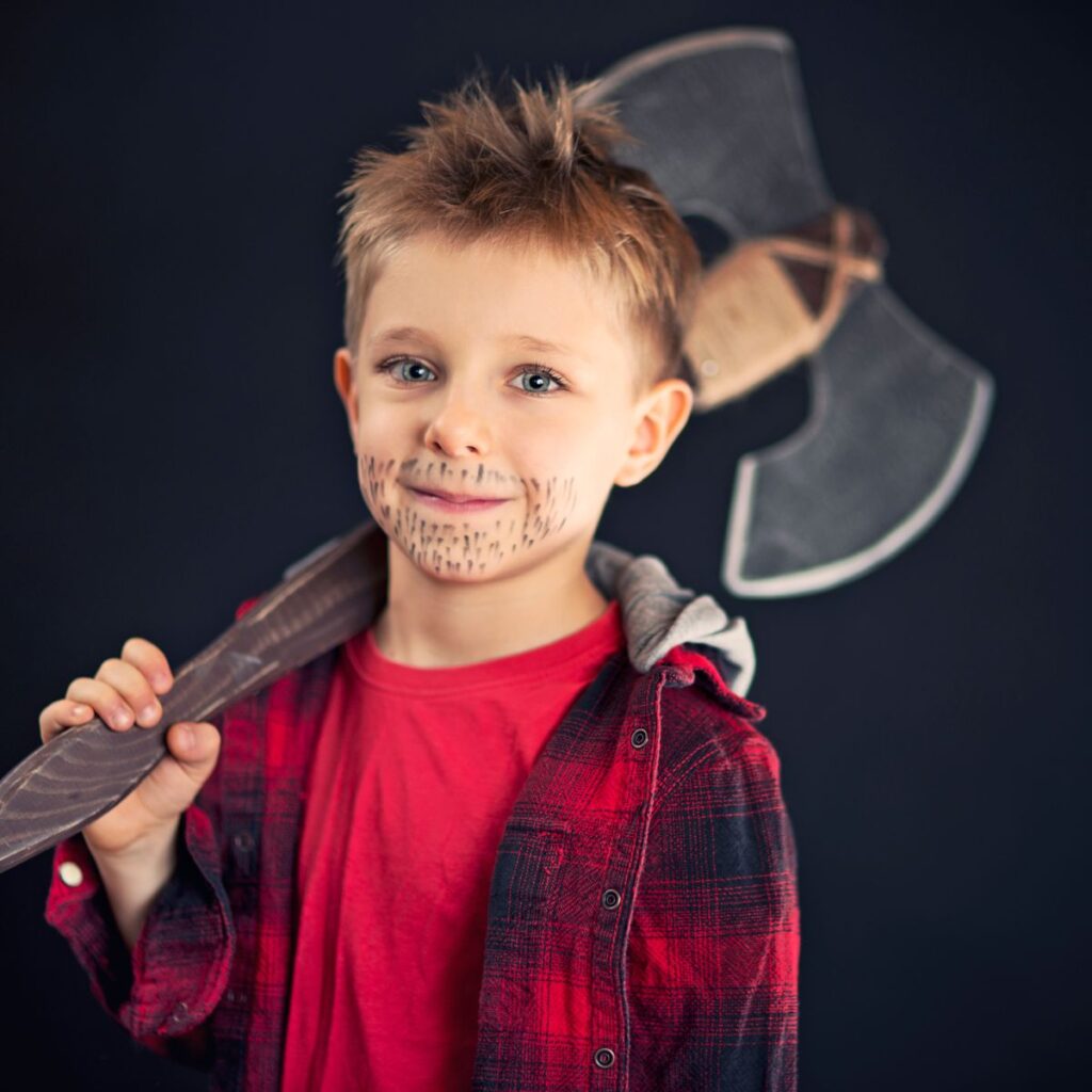 Child DIY lumberjack costume