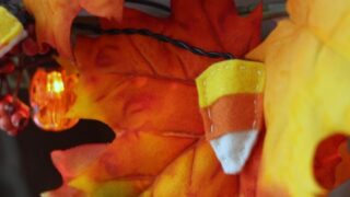 Image for Halloween Candy Corn Felt Light Garland