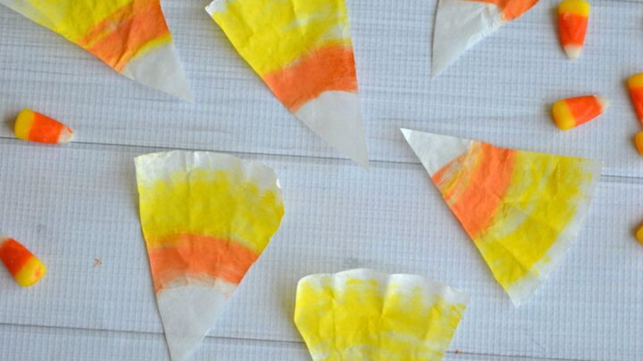 Image for Coffee Filter Candy Corn Craft