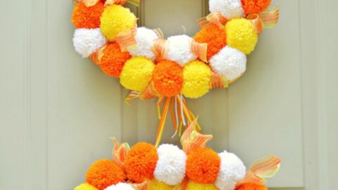 Image for Make Candy Corn Pompom Wreaths!