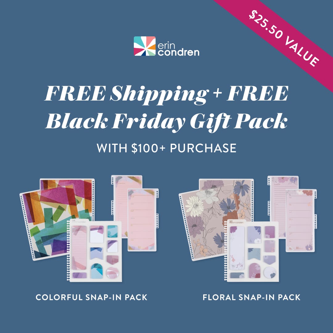 Erin Condren Black Friday Free Gift Pack