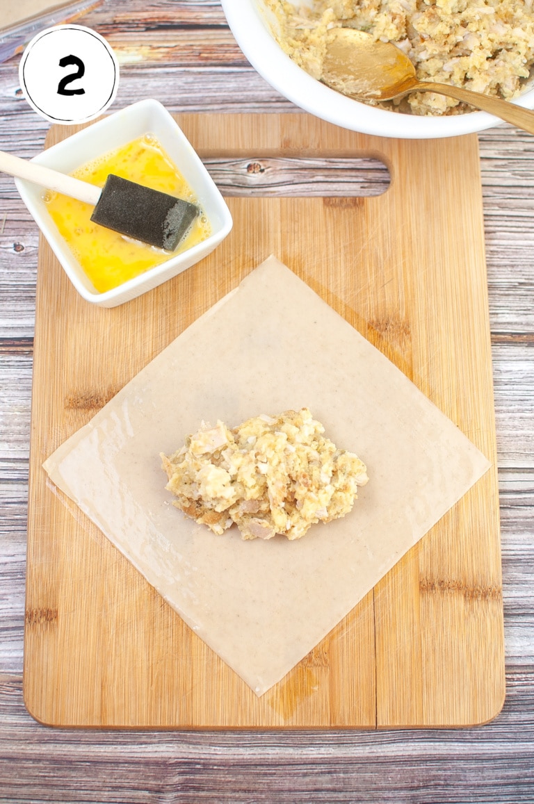 Thanksgiving Leftover Eggroll Recipe Turkey, Stuffing and Mashed