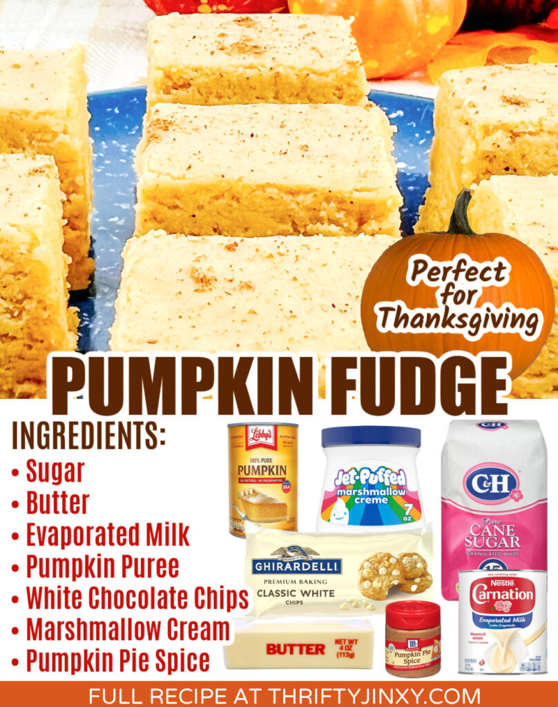 Pumpkin Fudge with Ingredient Photos