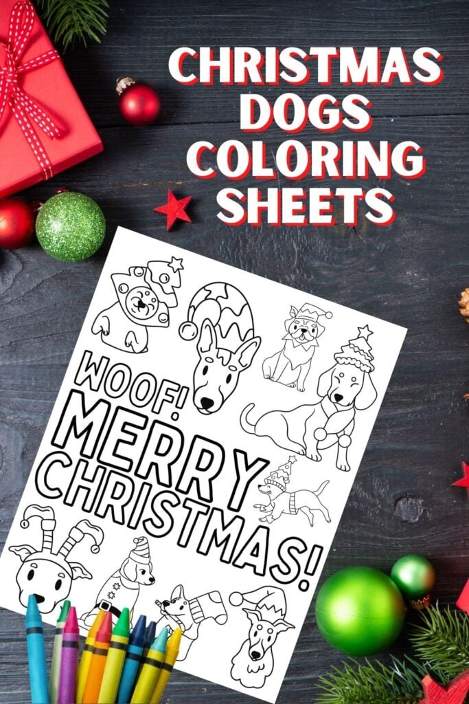 CHRISTMAS DOGS COLORING SHEETS PINTEREST