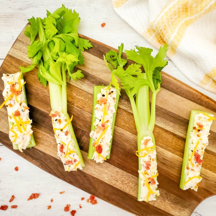 Stuffed Celery Recipe with Bacon and Cheese Thrifty Jinxy