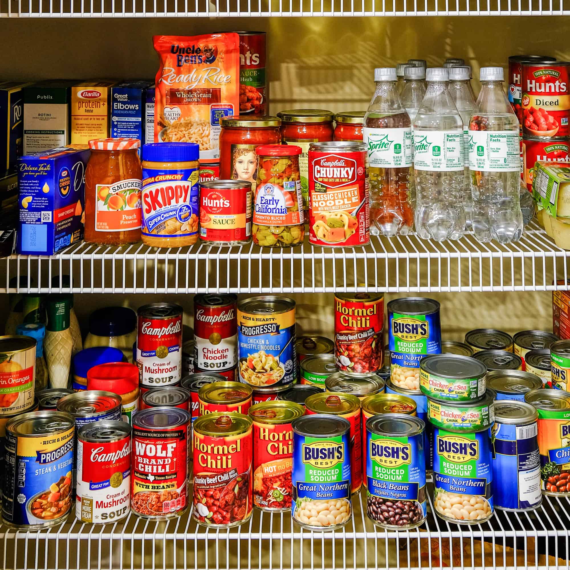 Pantry Filled with Food