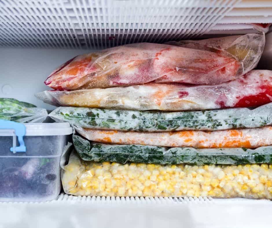 VEGETABLES IN FREEZER