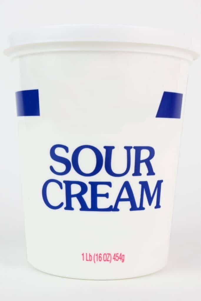 sour cream container