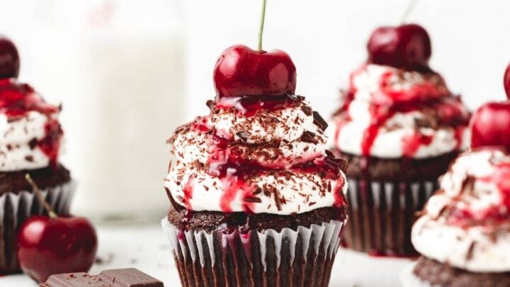 Image for Black Forest Cupcakes with Homemade Cherry Filling 