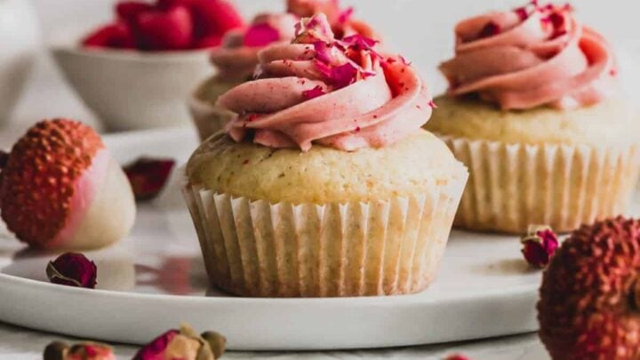 Image for Rose Lychee Raspberry Cupcakes