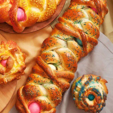 Colored Easter Egg Bread