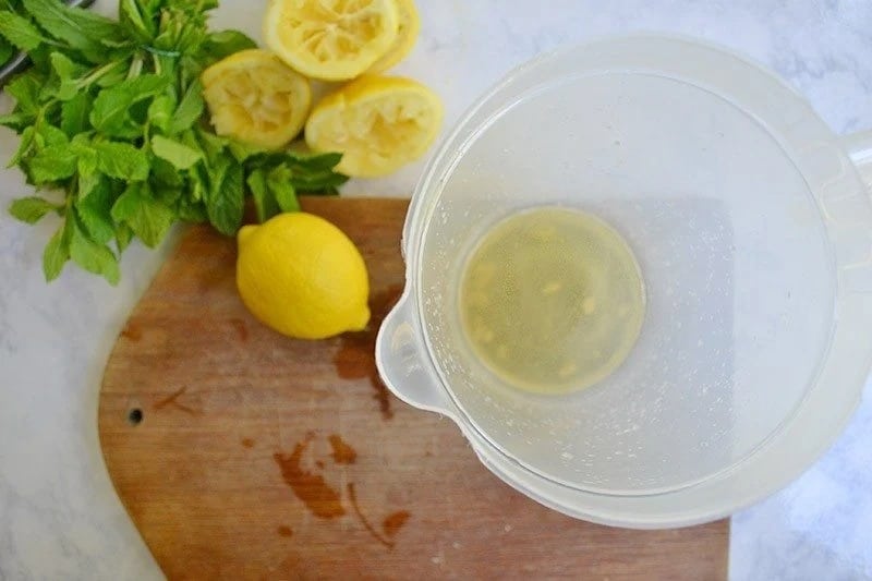 Lemons, Mint and Lemonade Pitcher