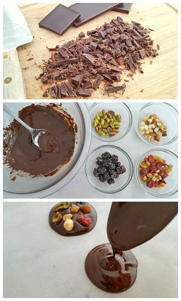 Making dark chocolate superfood bites