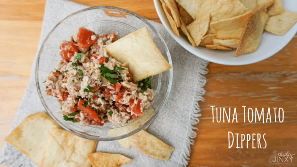 Tuna Tomato Dippers Snack with Pita chips