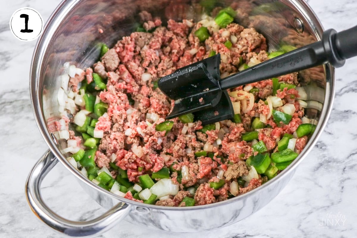 Johnny Marzetti Casserole Cooking Ground Beef.