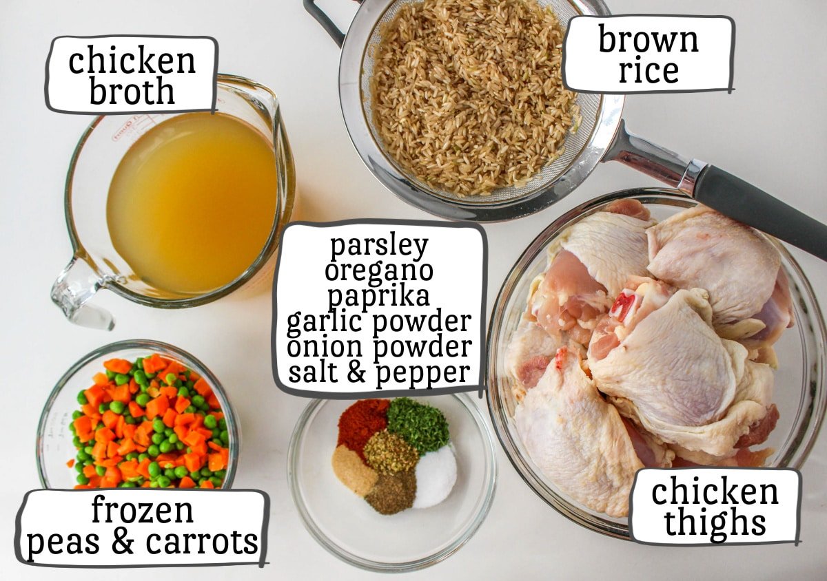 chicken and brown rice casserole ingredients.