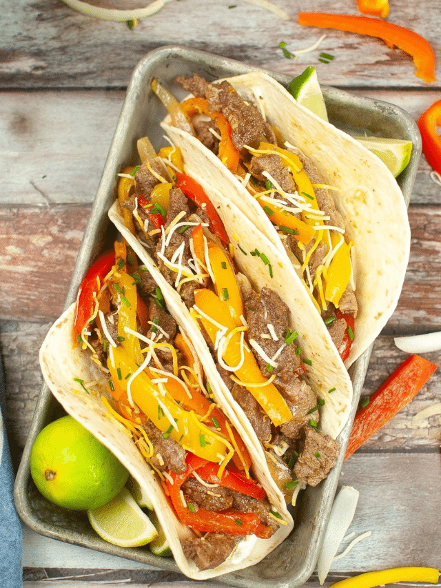 Quick And Easy Sheet Pan Steak Fajitas - Thrifty Jinxy