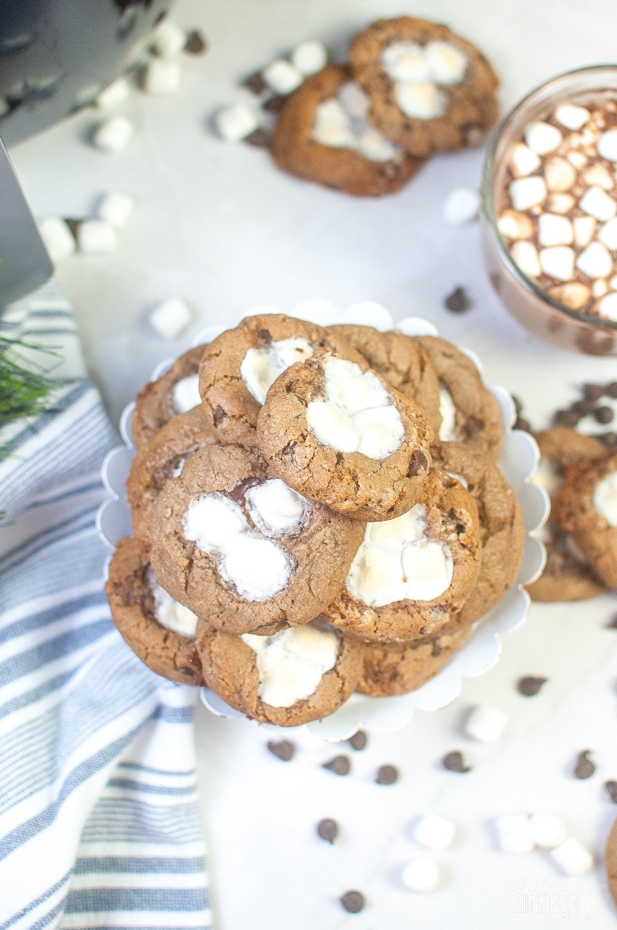Hot Chocolate Cookies in Bowl.
