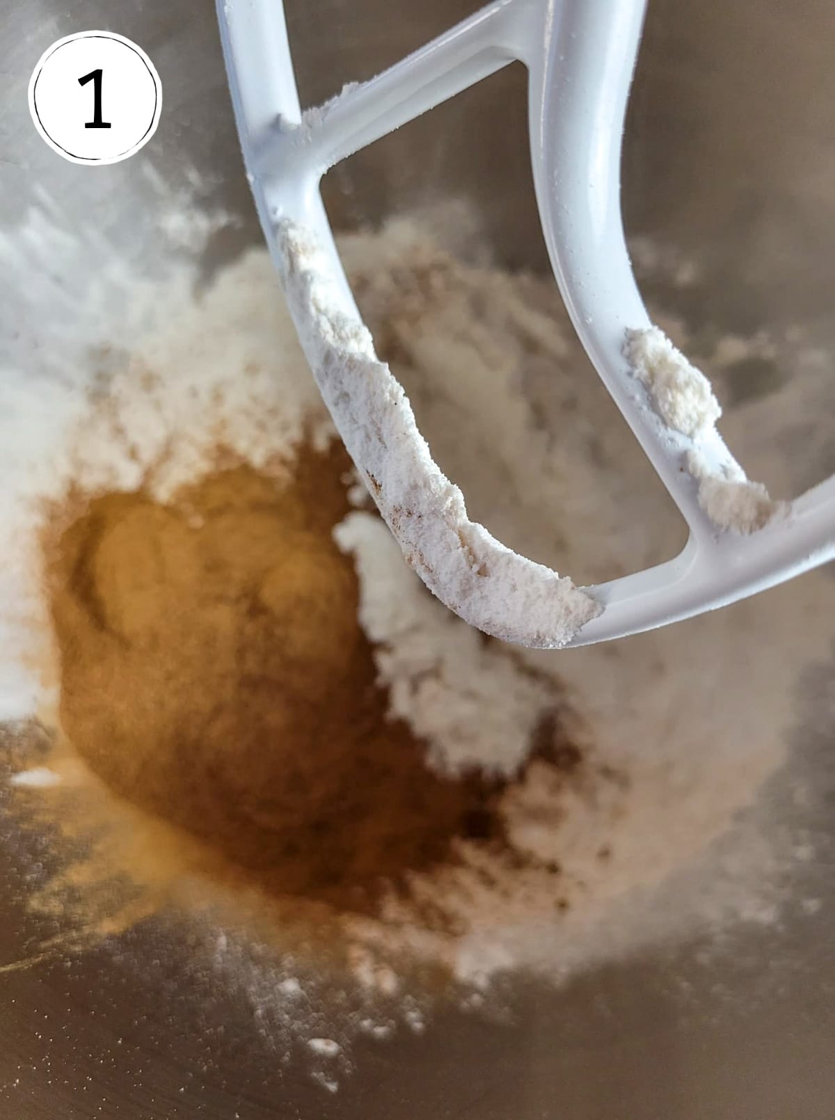 Mixing Flour and Spices for Pumpkin Whoopie Pies.
