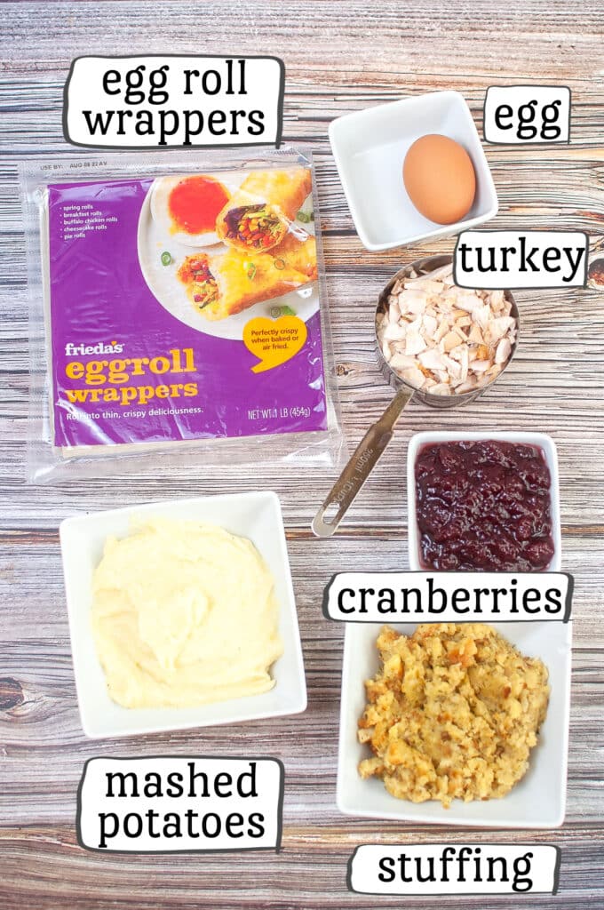 Thanksgiving Leftover Eggroll Recipe Turkey, Stuffing and Mashed