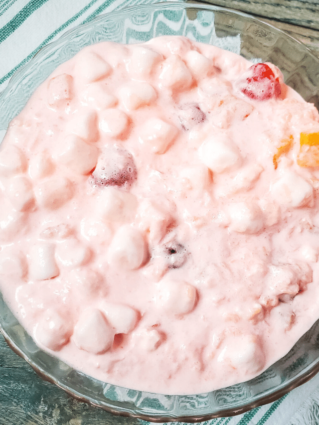 Cherry Marshmallow Fluff Salad Recipe Thrifty Jinxy
