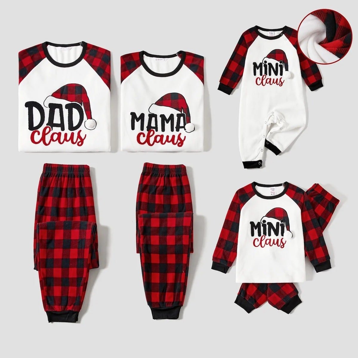 Family Pajamas Matching Baby Buffalo Check Onesie Created for