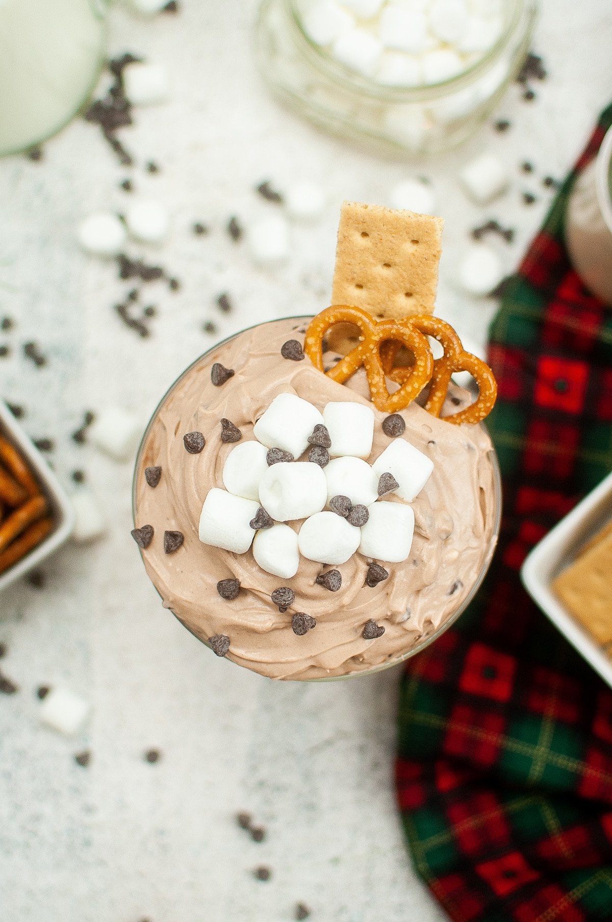 Hot Cocoa Dip with Marshmallows.