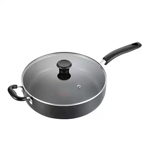 T-fal Specialty Nonstick Saute Pan with Glass Lid (5 Quart) Oven Safe