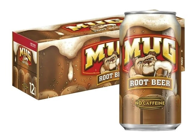 Mug Root Beer 12 pack and cans.