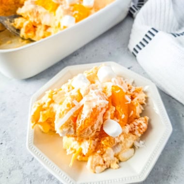 Serving Mandarin Orange Marshmallow Salad