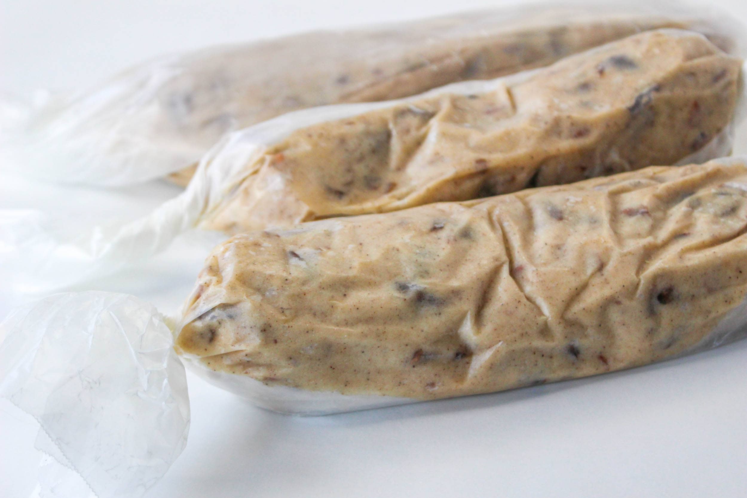 cookie dough in plastic
