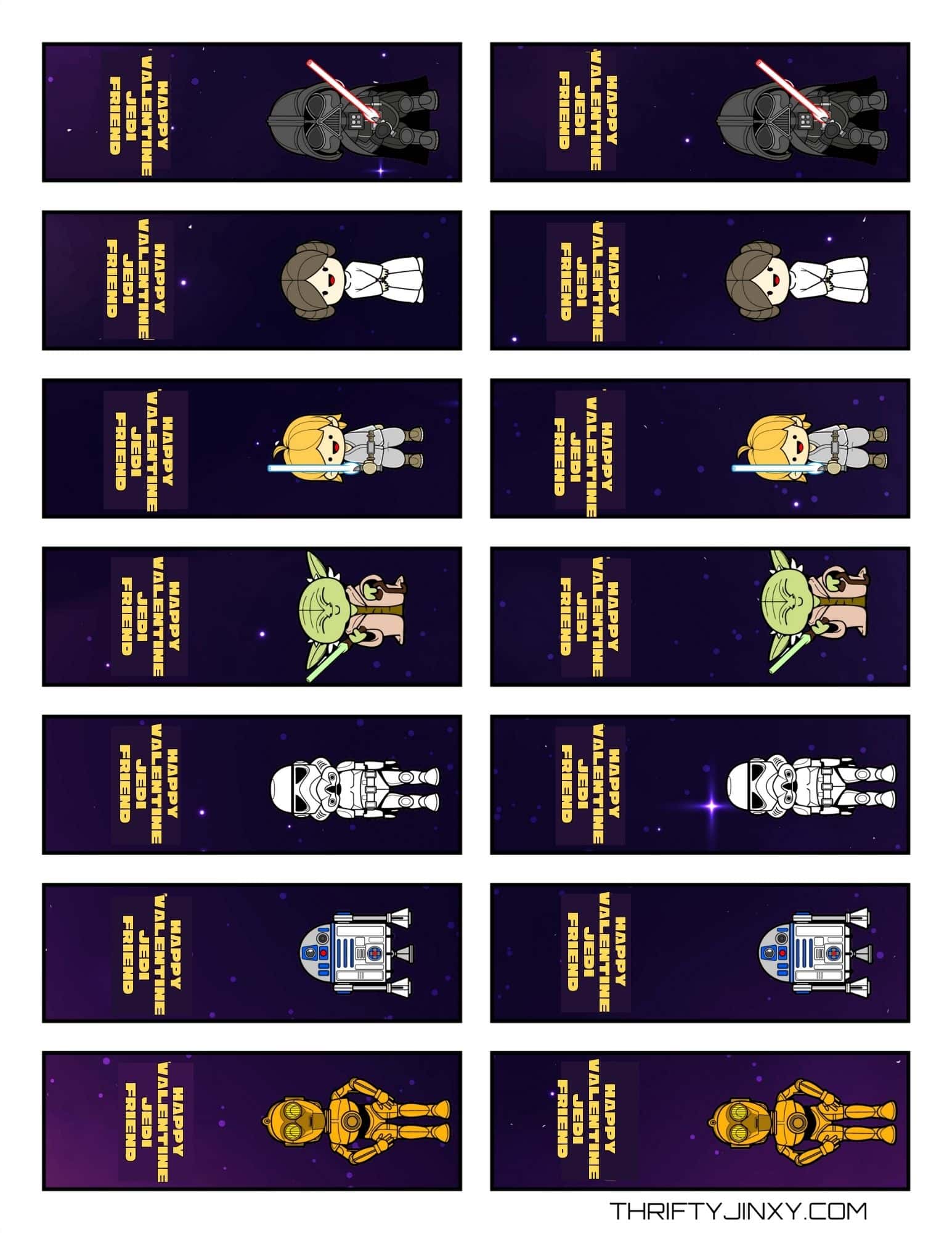 STAR WARS VALENTINE TIC TAC COVERS