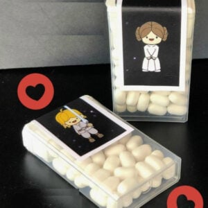 star wars tic tac boxes with custom valentine labels