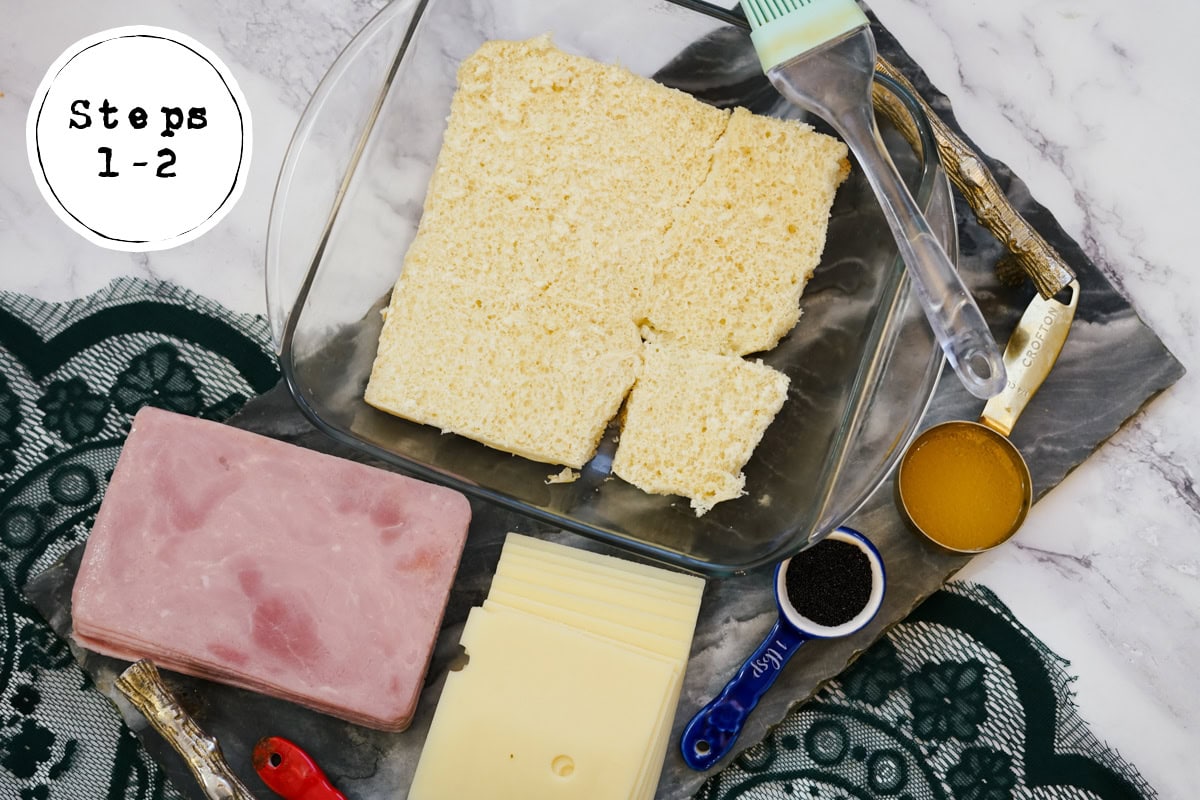 Preparing Rolls to make Ham and Swiss Sliders.