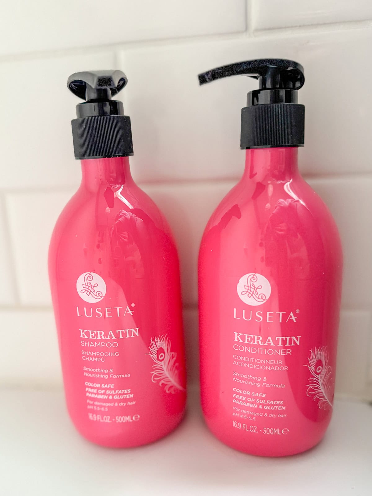 Luseta Keratin Shampoo & Conditioner.
