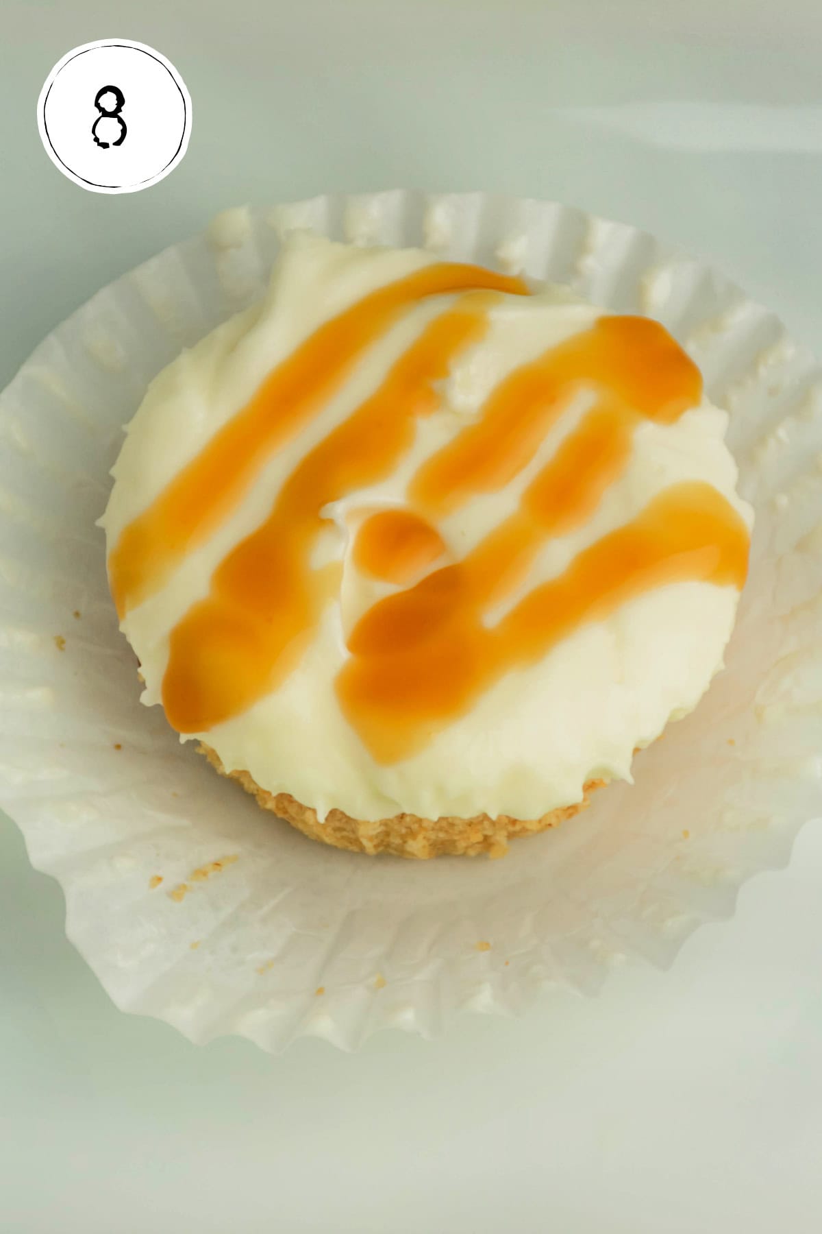 Topping Mini No Bake Cheesecakes.