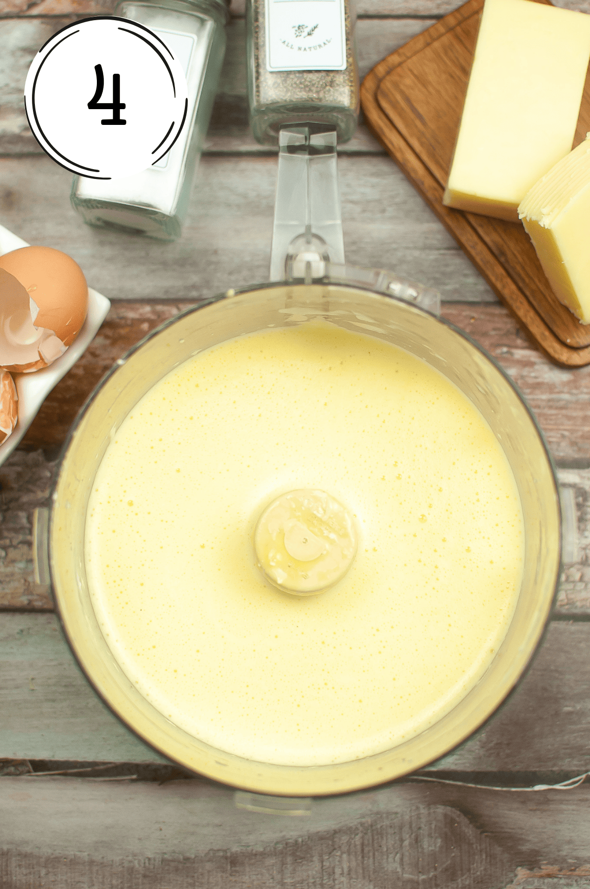 blending mixture until creamy