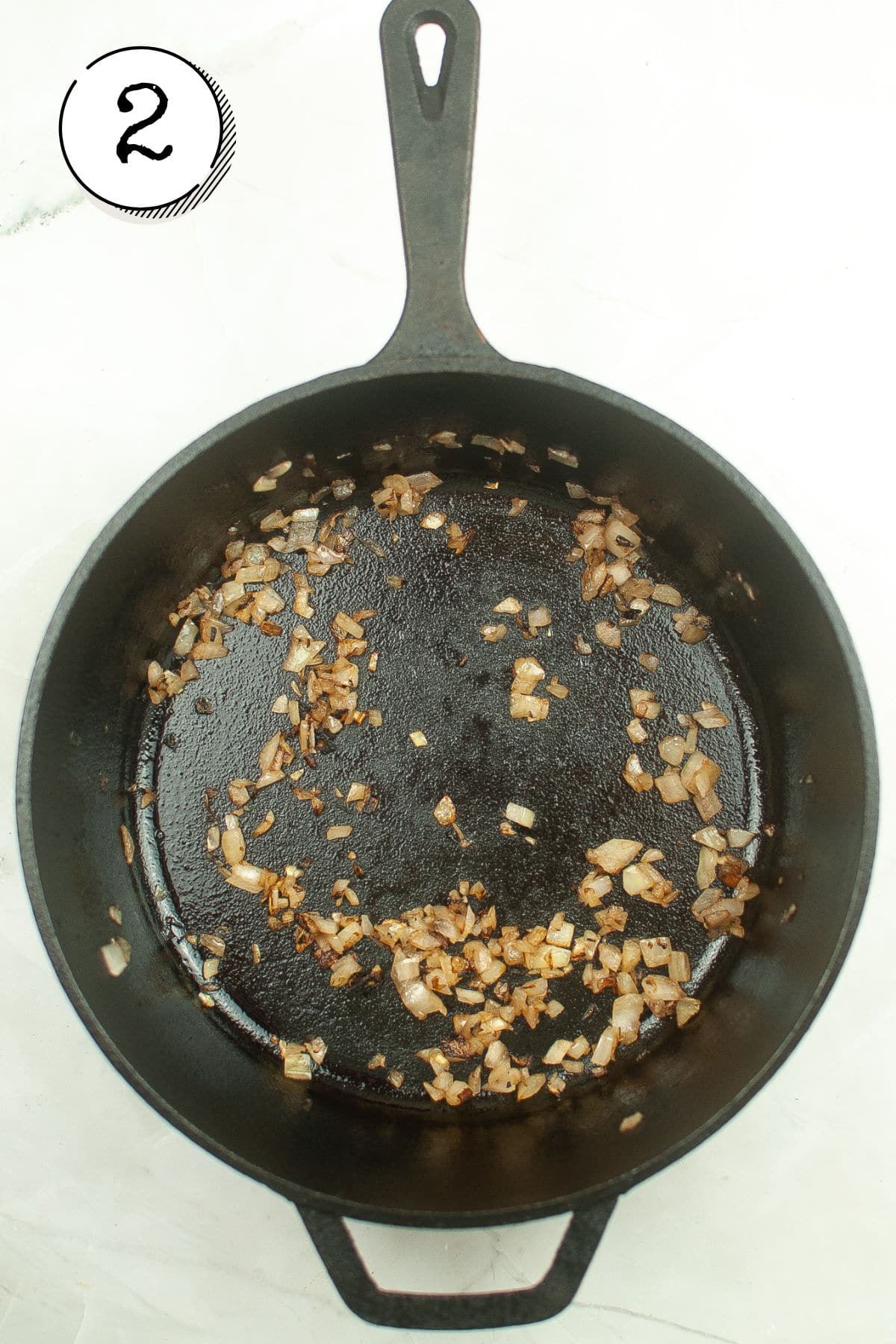 Adding and sauteing the onion.