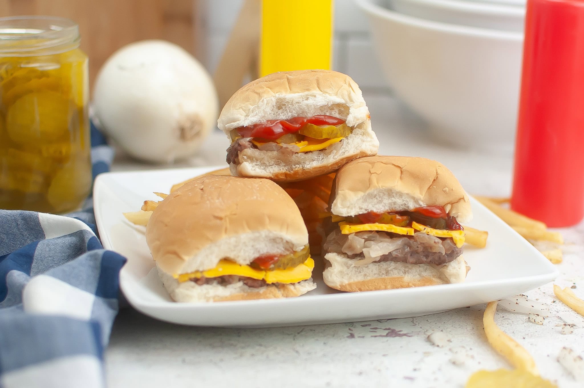 White Castle Burgers.