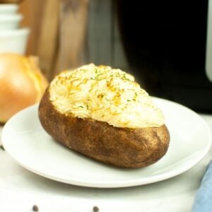 Air Fryer Shepherds Pie Baked Potatoes.