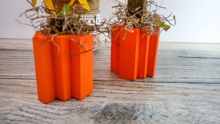 Wooden Block Pumpkins