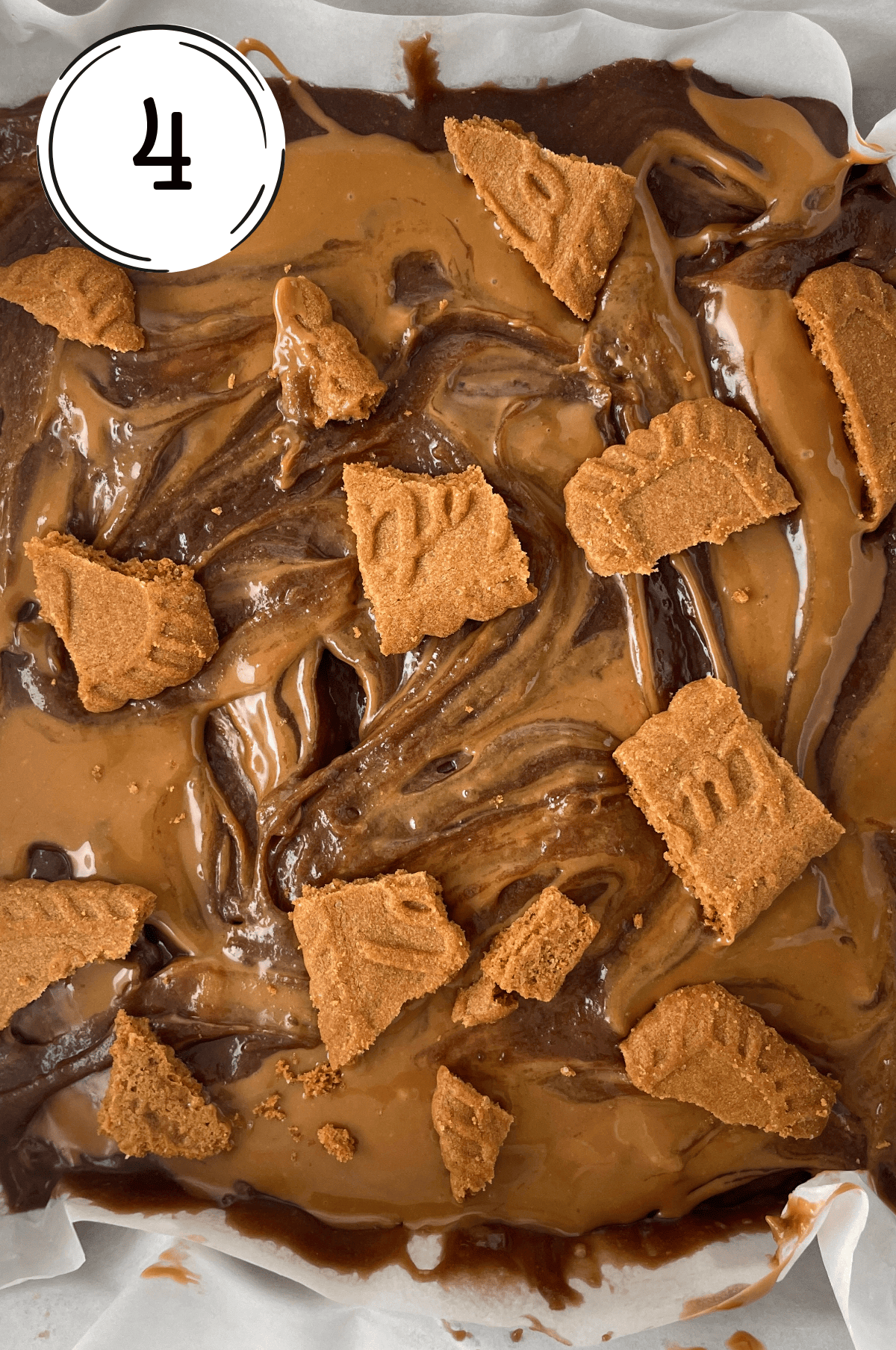 biscoff crushed on top